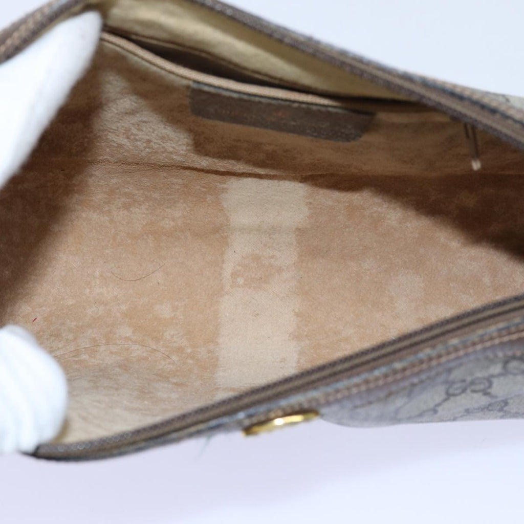 GUCCI GG Canvas Web Sherry Line Shoulder Bag PVC Beige Green Red 72609