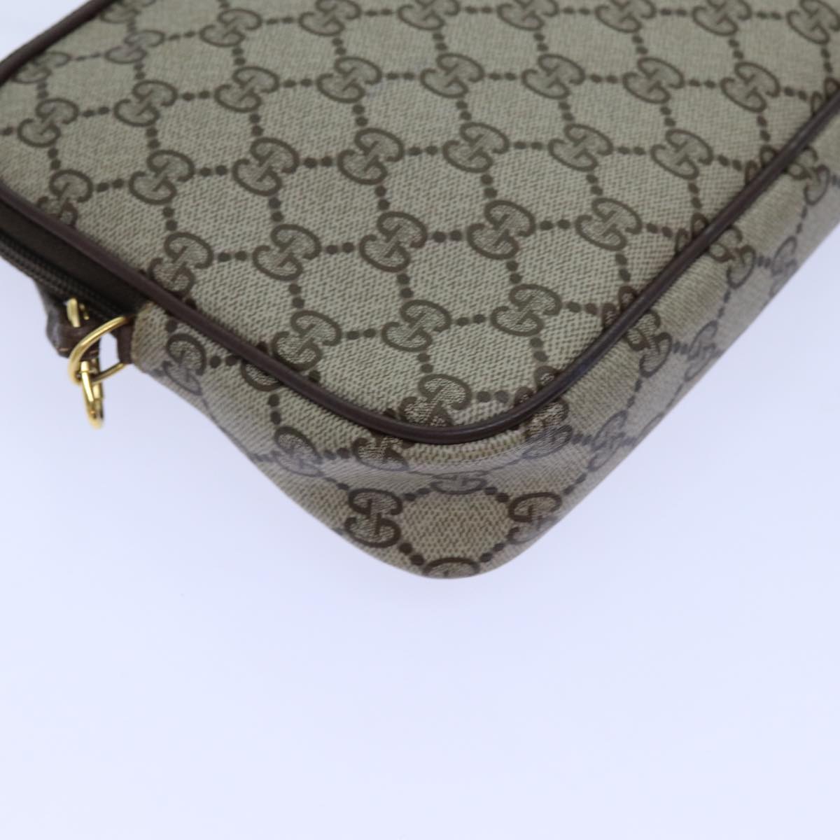 GUCCI GG Supreme Shoulder Bag PVC Beige 97 02 068 72620