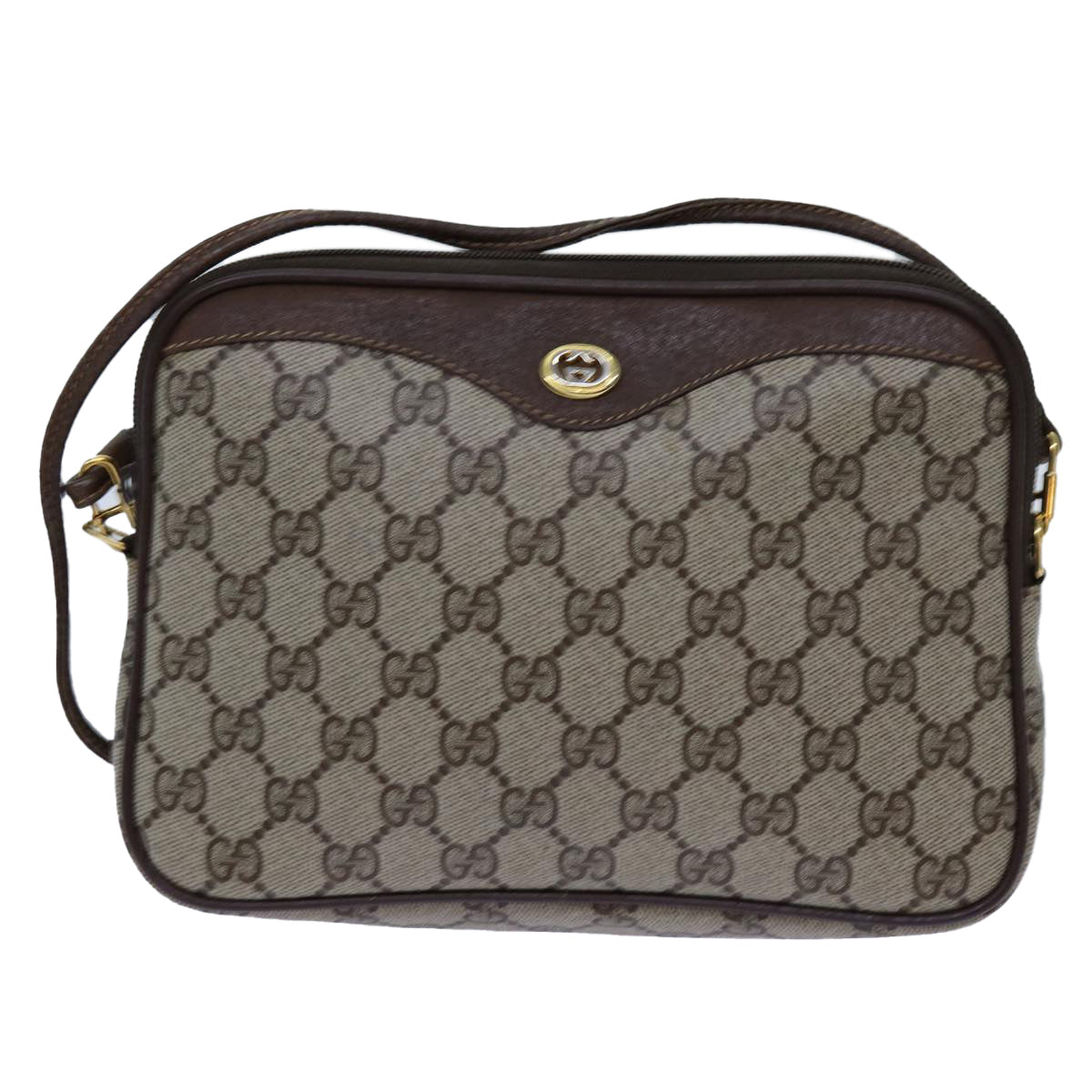GUCCI GG Supreme Shoulder Bag PVC Beige 97 02 068 72620