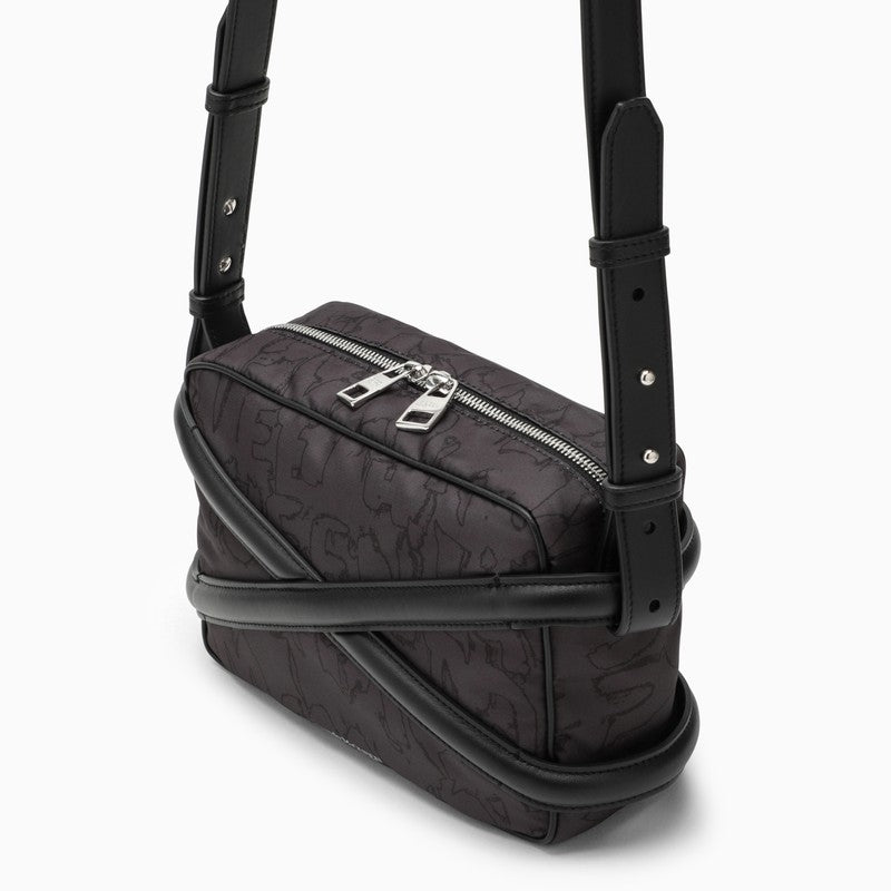 Alexander Mcqueen Black Camera Bag With Leather Details Men
