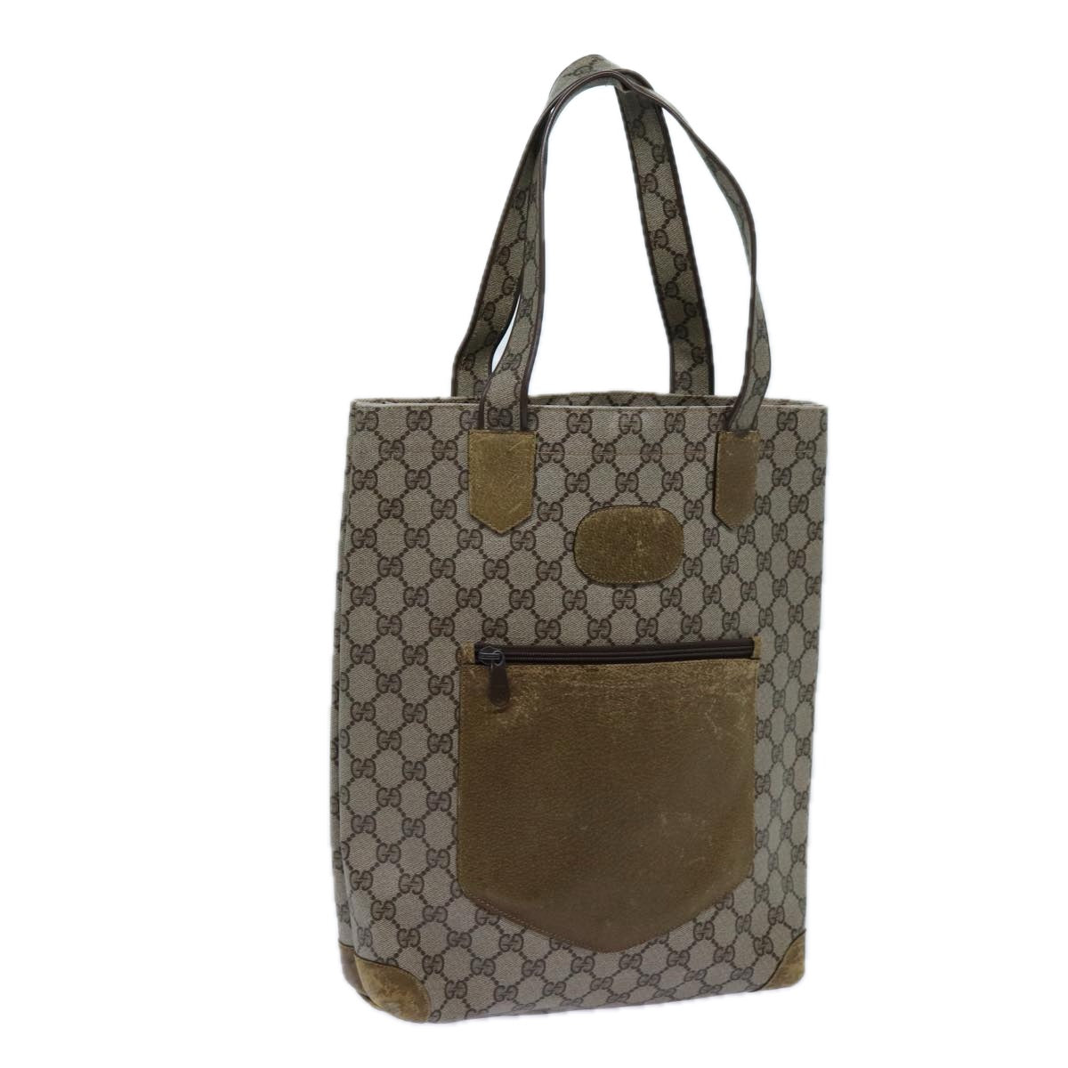 GUCCI GG Canvas Tote Bag PVC Beige 72633