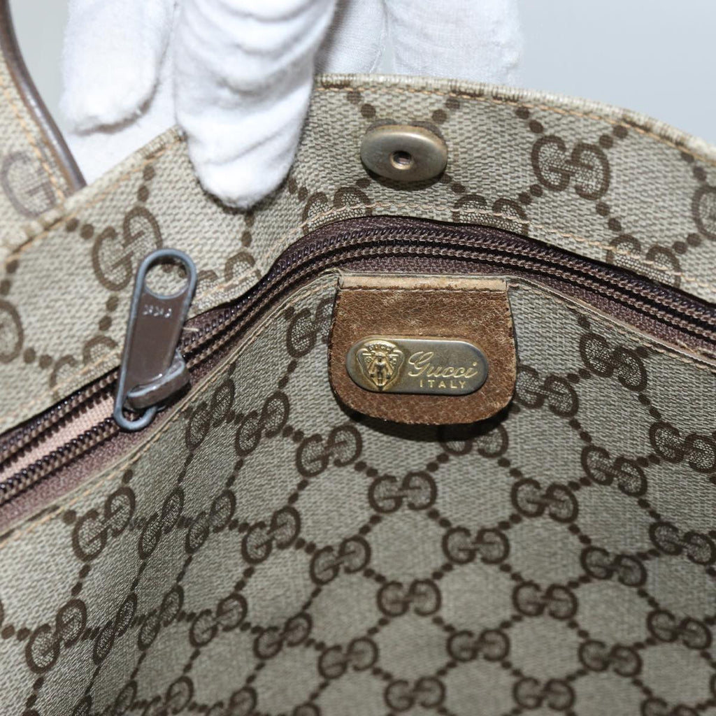 GUCCI GG Canvas Tote Bag PVC Beige 72633