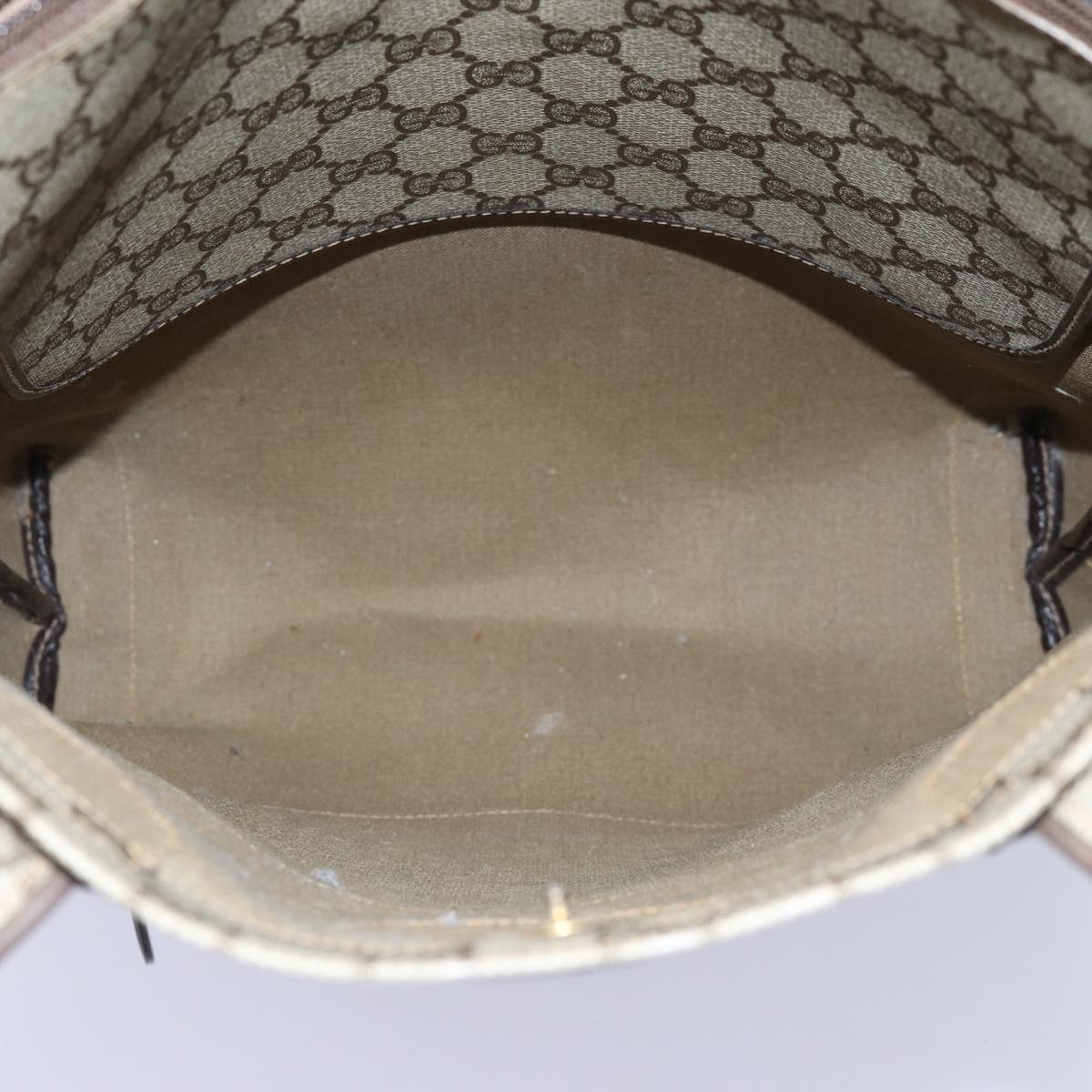 GUCCI GG Canvas Tote Bag PVC Beige 72633