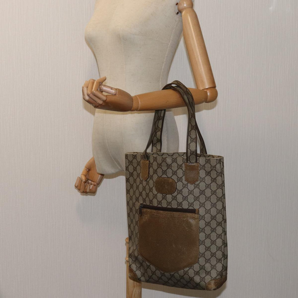 GUCCI GG Canvas Tote Bag PVC Beige 72633