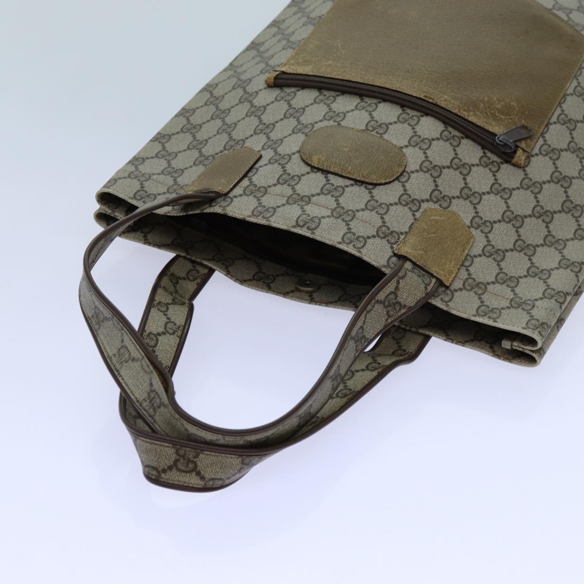 GUCCI GG Canvas Tote Bag PVC Beige 72633