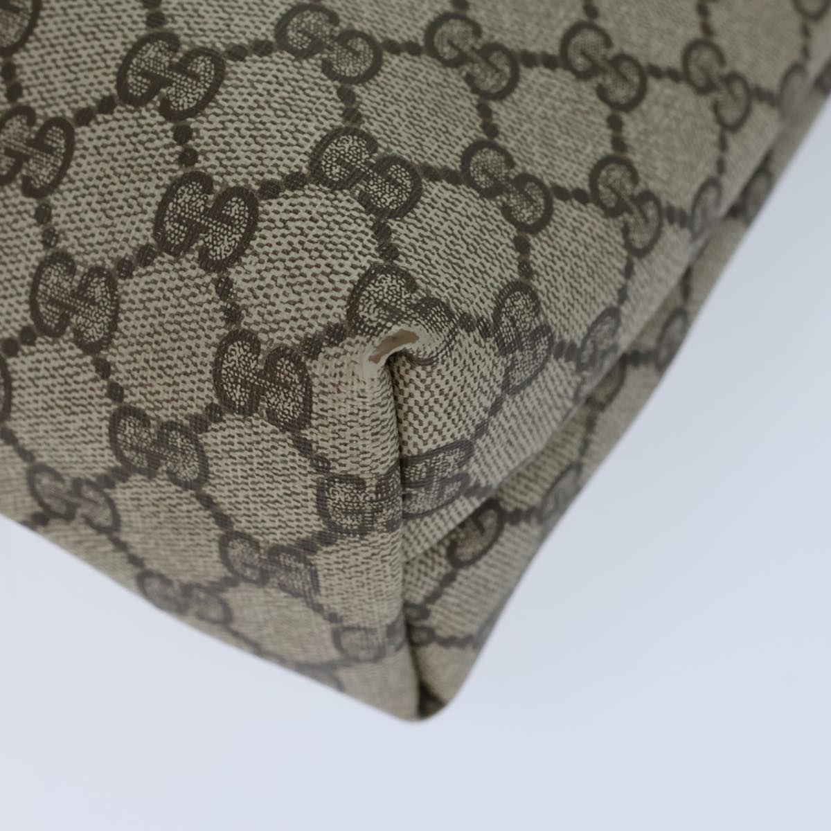 GUCCI GG Supreme Web Sherry Line Tote Bag PVC Beige Red 39 02 003 72637
