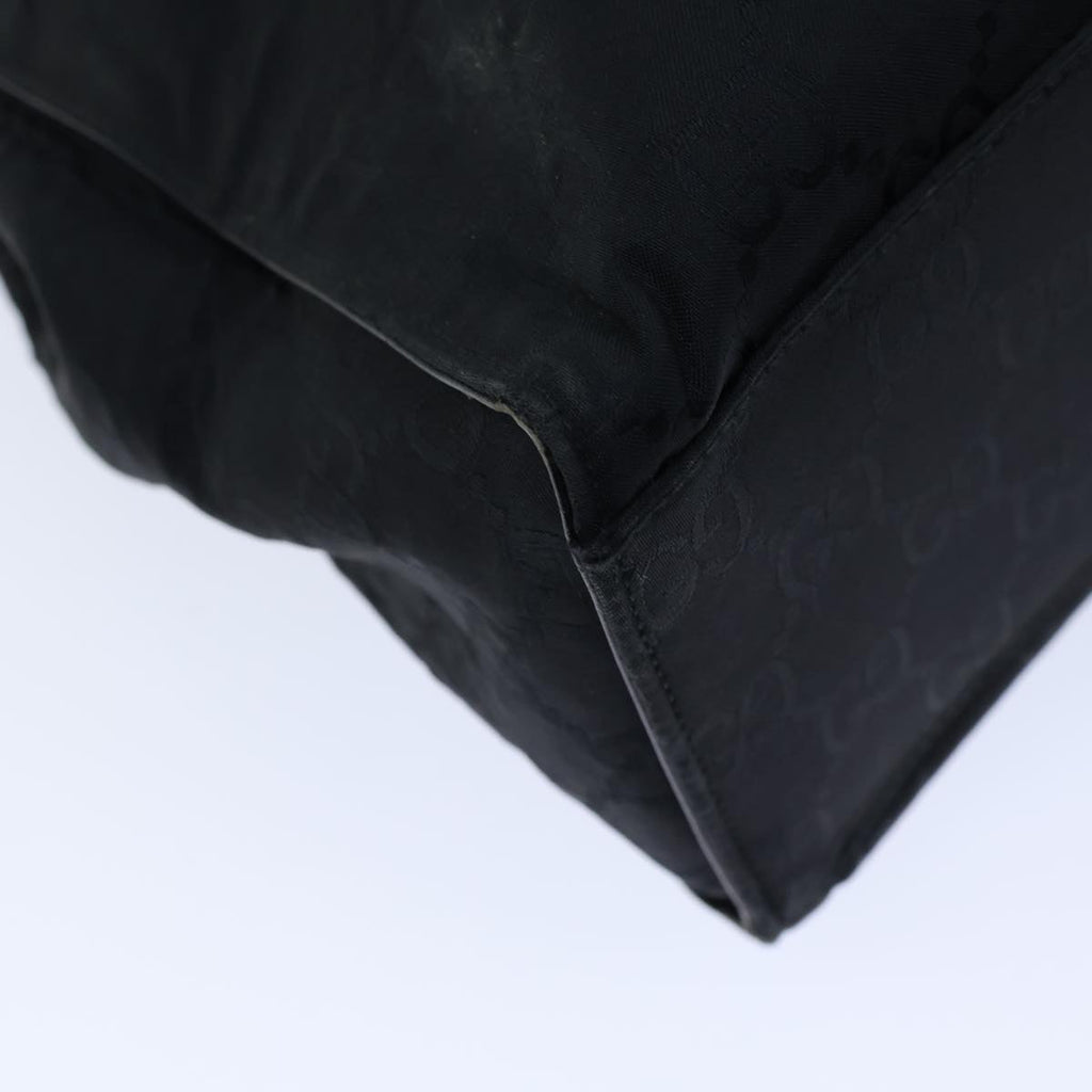 GUCCI Bamboo GG Canvas Hand Bag Nylon Black 002 1015 72641