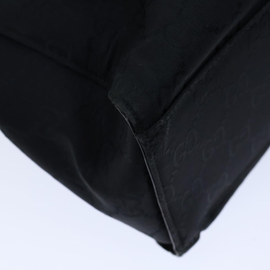GUCCI Bamboo GG Canvas Hand Bag Nylon Black 002 1015 72641