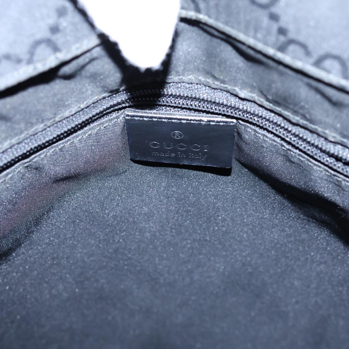 GUCCI Bamboo GG Canvas Hand Bag Nylon Black 002 1015 72641