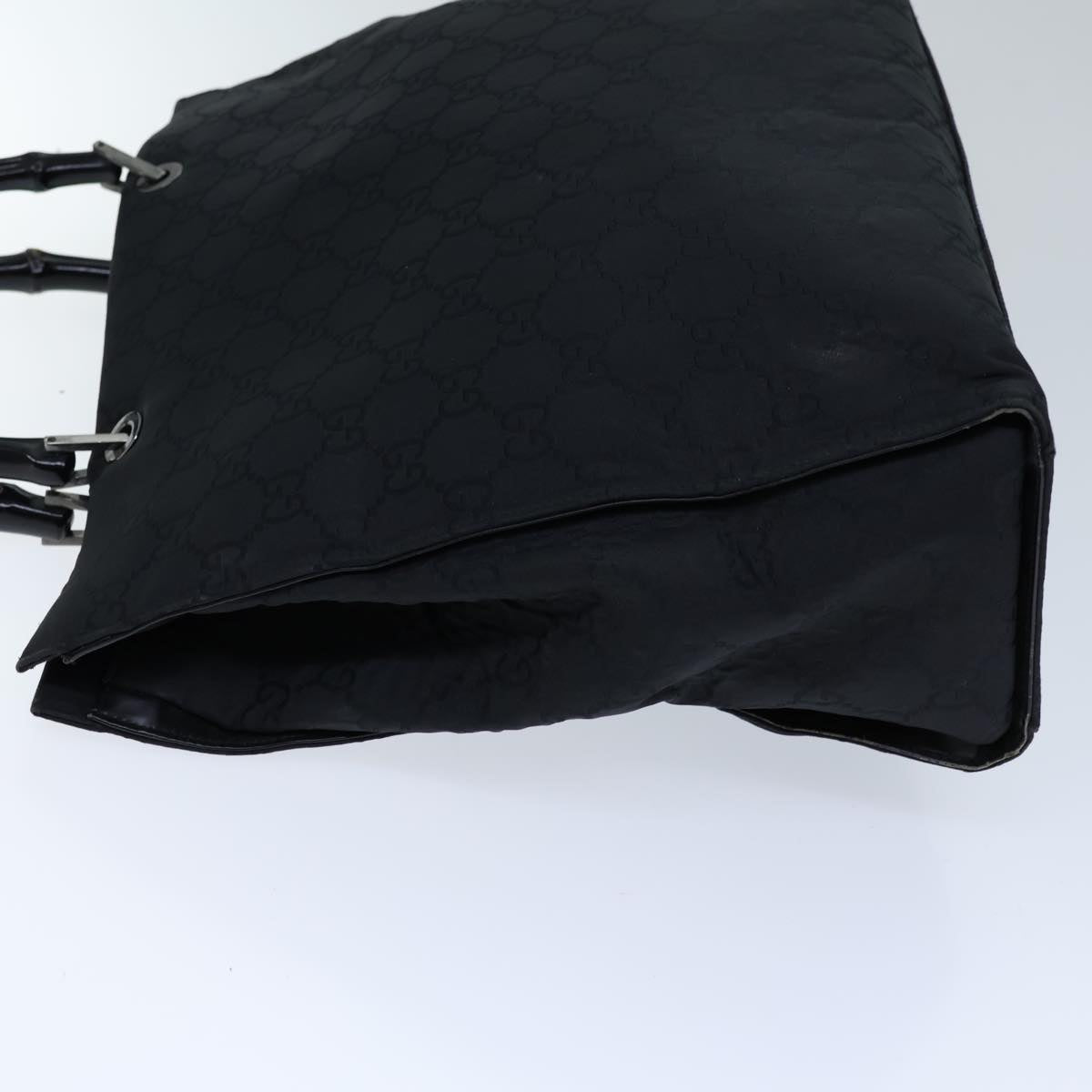 GUCCI Bamboo GG Canvas Hand Bag Nylon Black 002 1015 72641