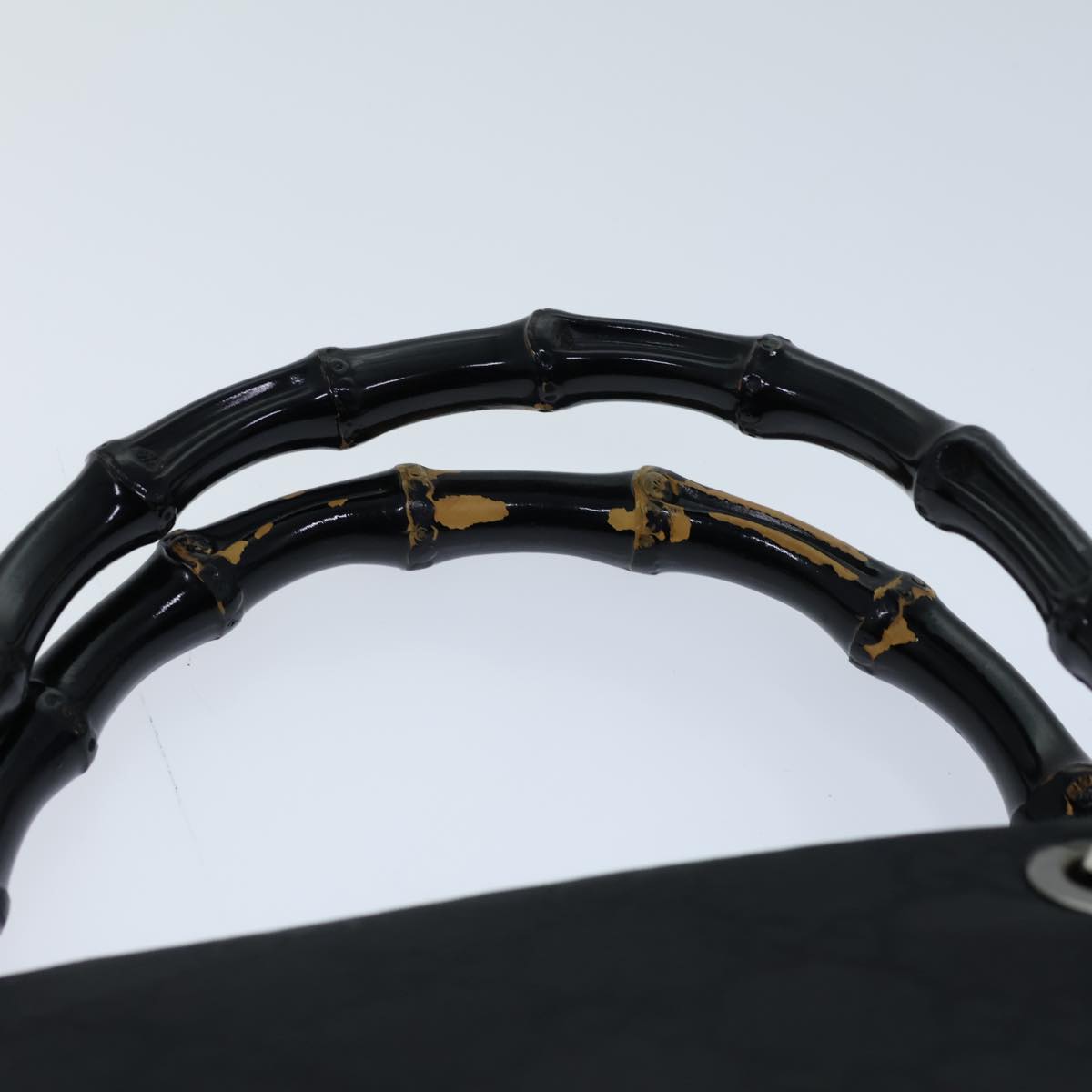 GUCCI Bamboo GG Canvas Hand Bag Nylon Black 002 1015 72641