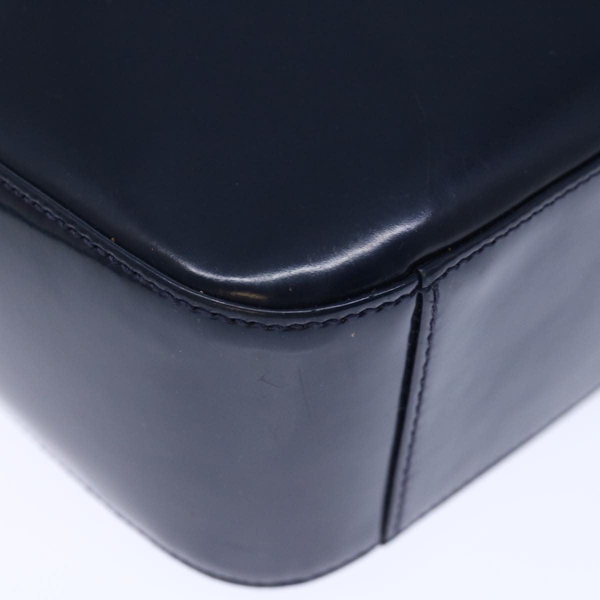 GUCCI Interlocking Shoulder Bag Enamel Navy 72657