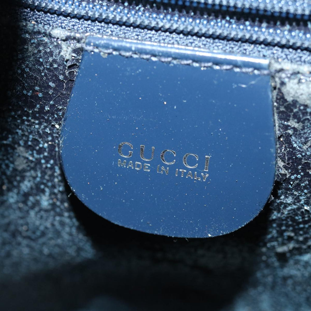 GUCCI Interlocking Shoulder Bag Enamel Navy 72657