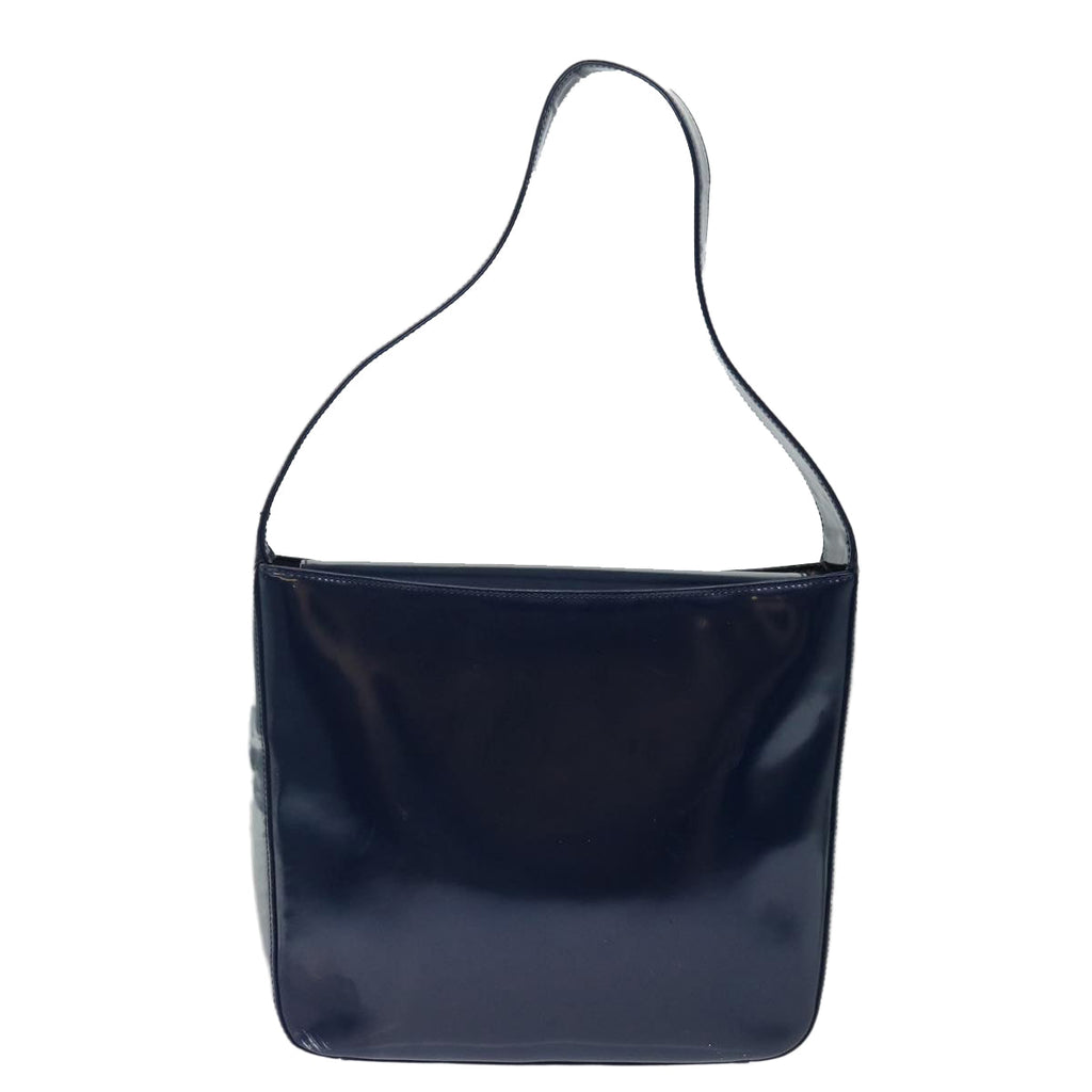 GUCCI Interlocking Shoulder Bag Enamel Navy 72657