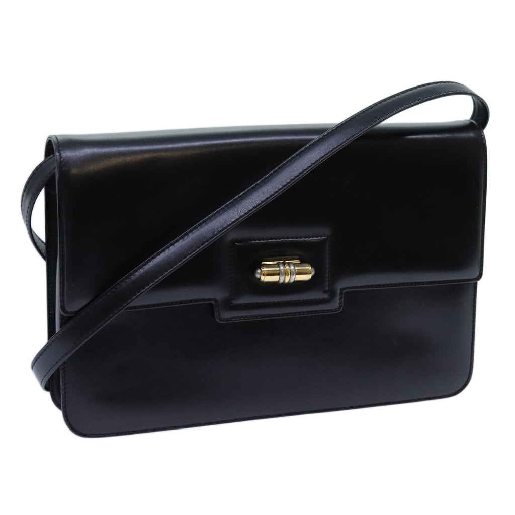 GUCCI Shoulder Bag Leather Black 72713