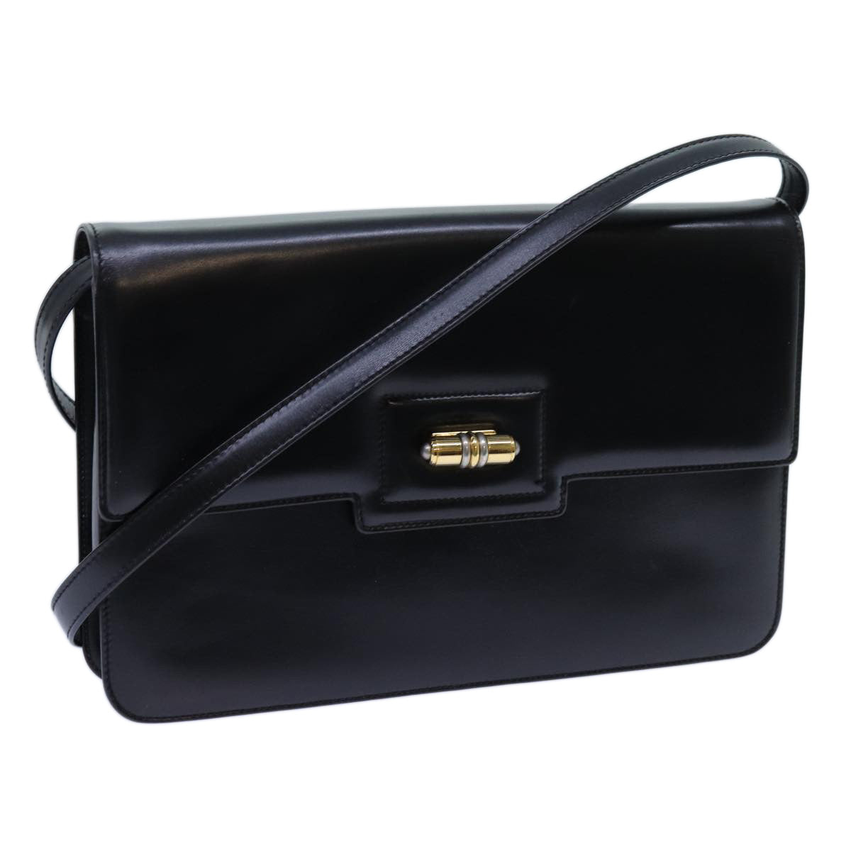GUCCI Shoulder Bag Leather Black 72713