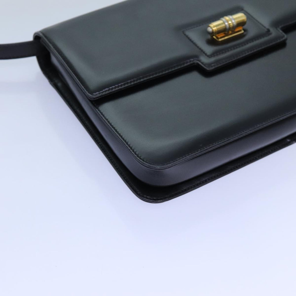 GUCCI Shoulder Bag Leather Black 72713