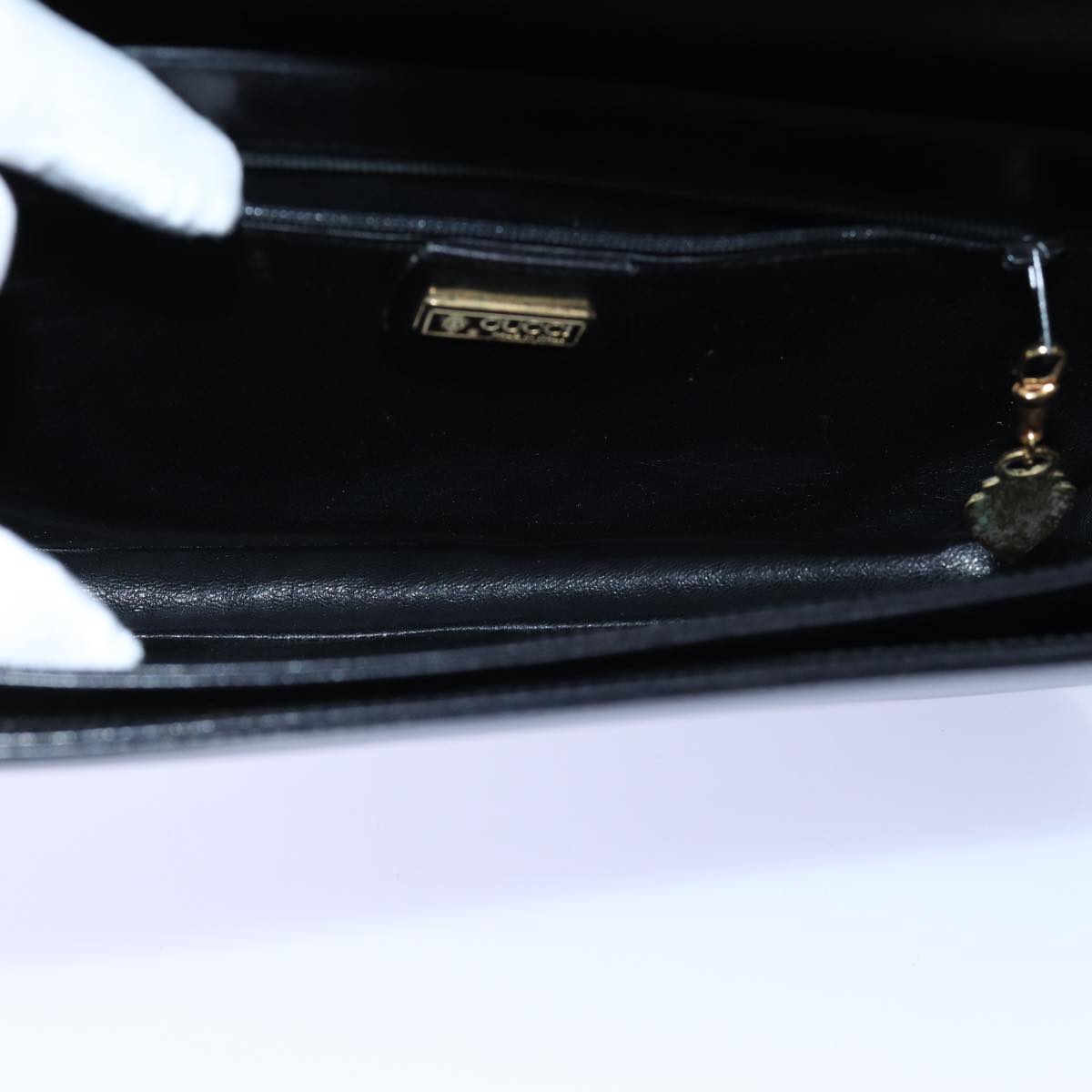 GUCCI Shoulder Bag Leather Black 72713