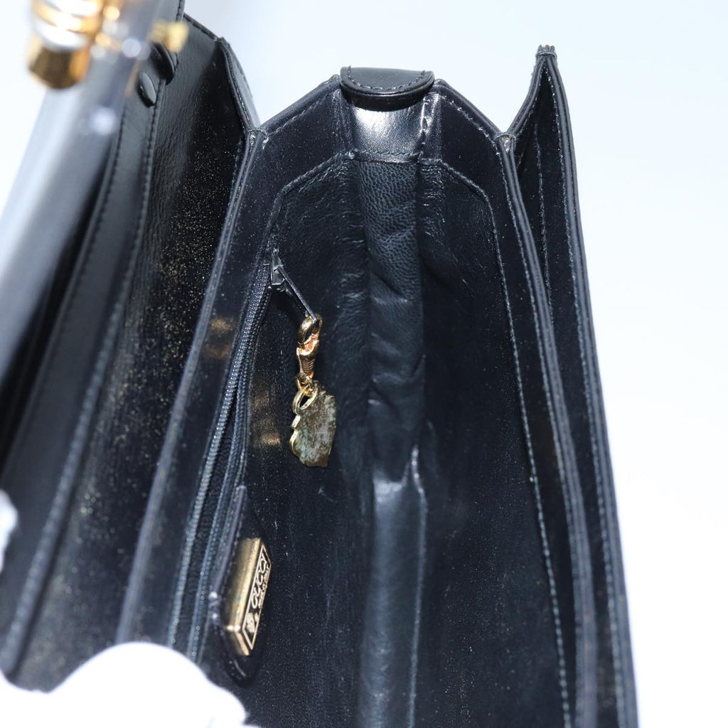GUCCI Shoulder Bag Leather Black 72713