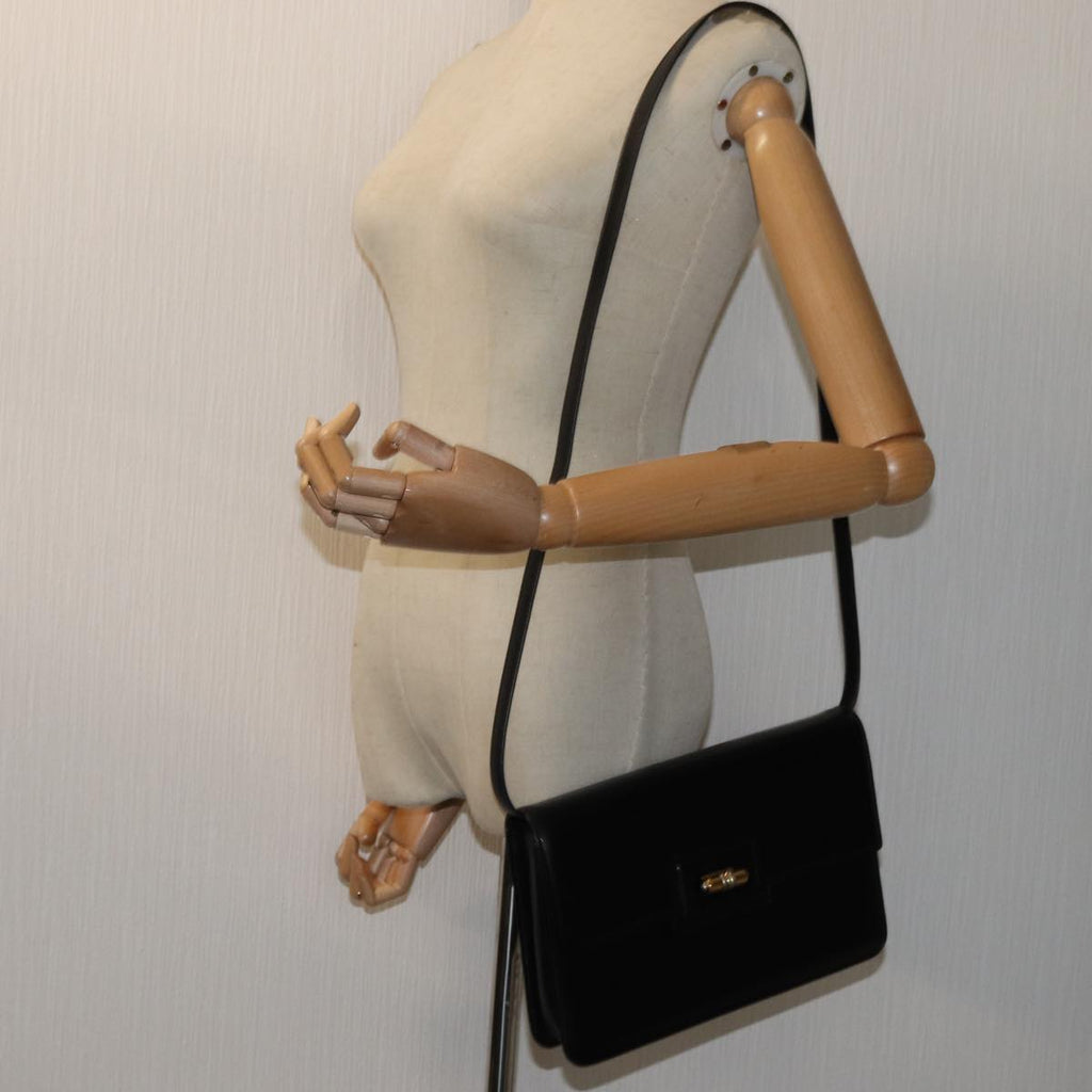 GUCCI Shoulder Bag Leather Black 72713
