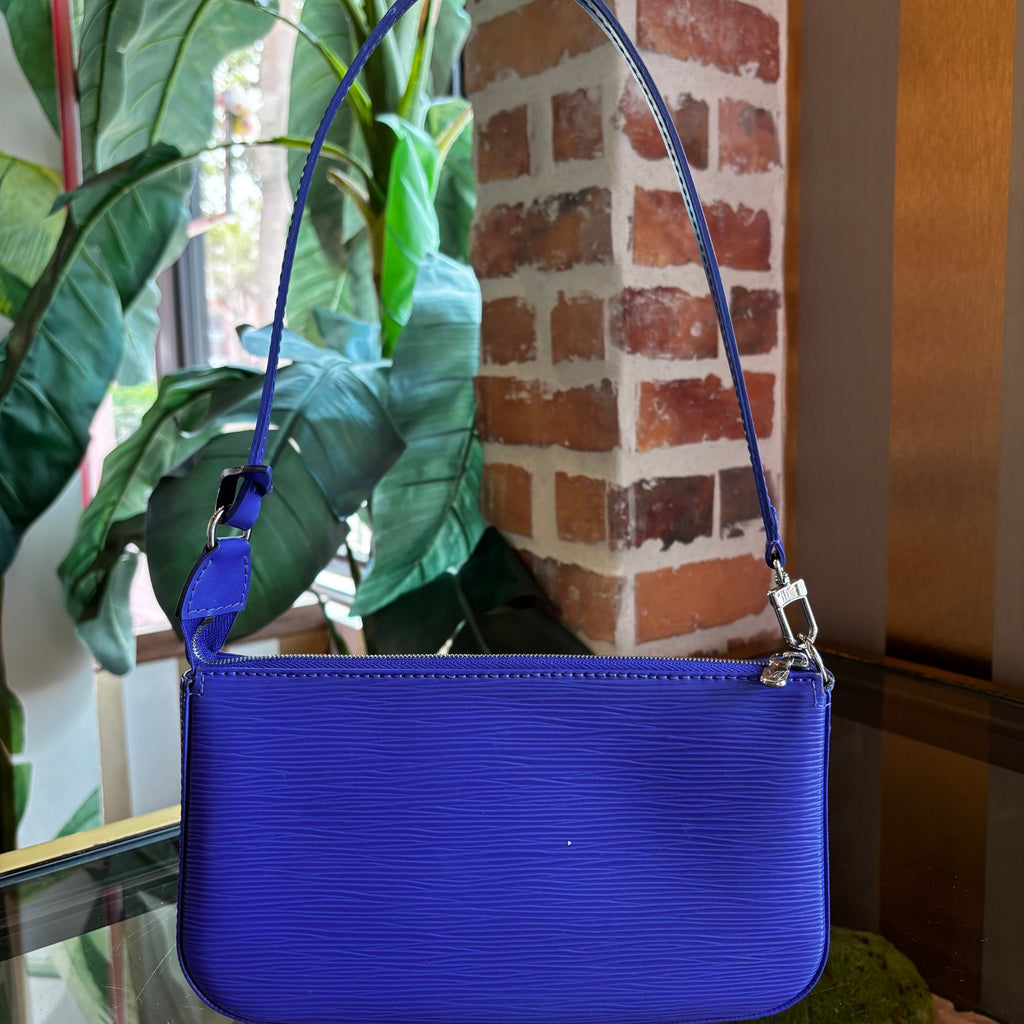 LOUIS VUITTON Purple Epi Leather Accessories Pochette