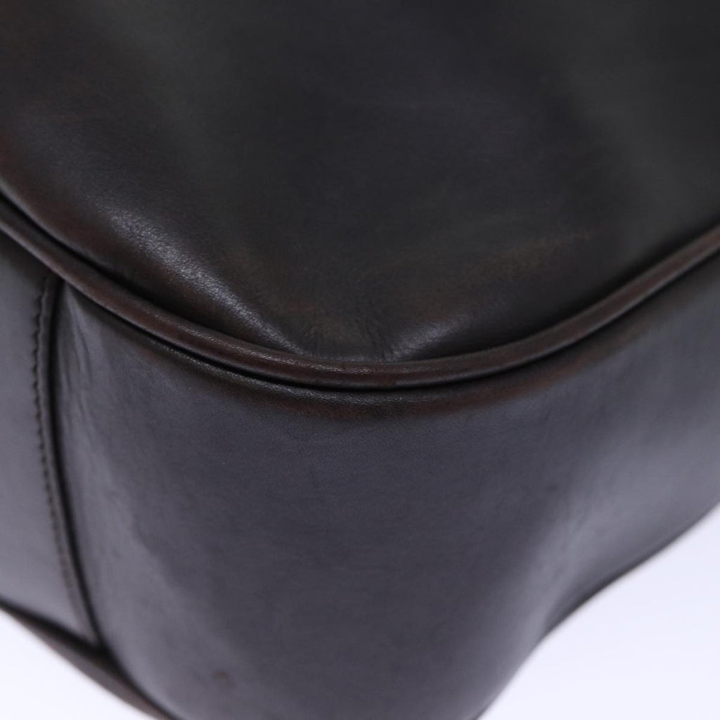 GUCCI Bamboo Hand Bag Leather 2way Brown 0011577 72734
