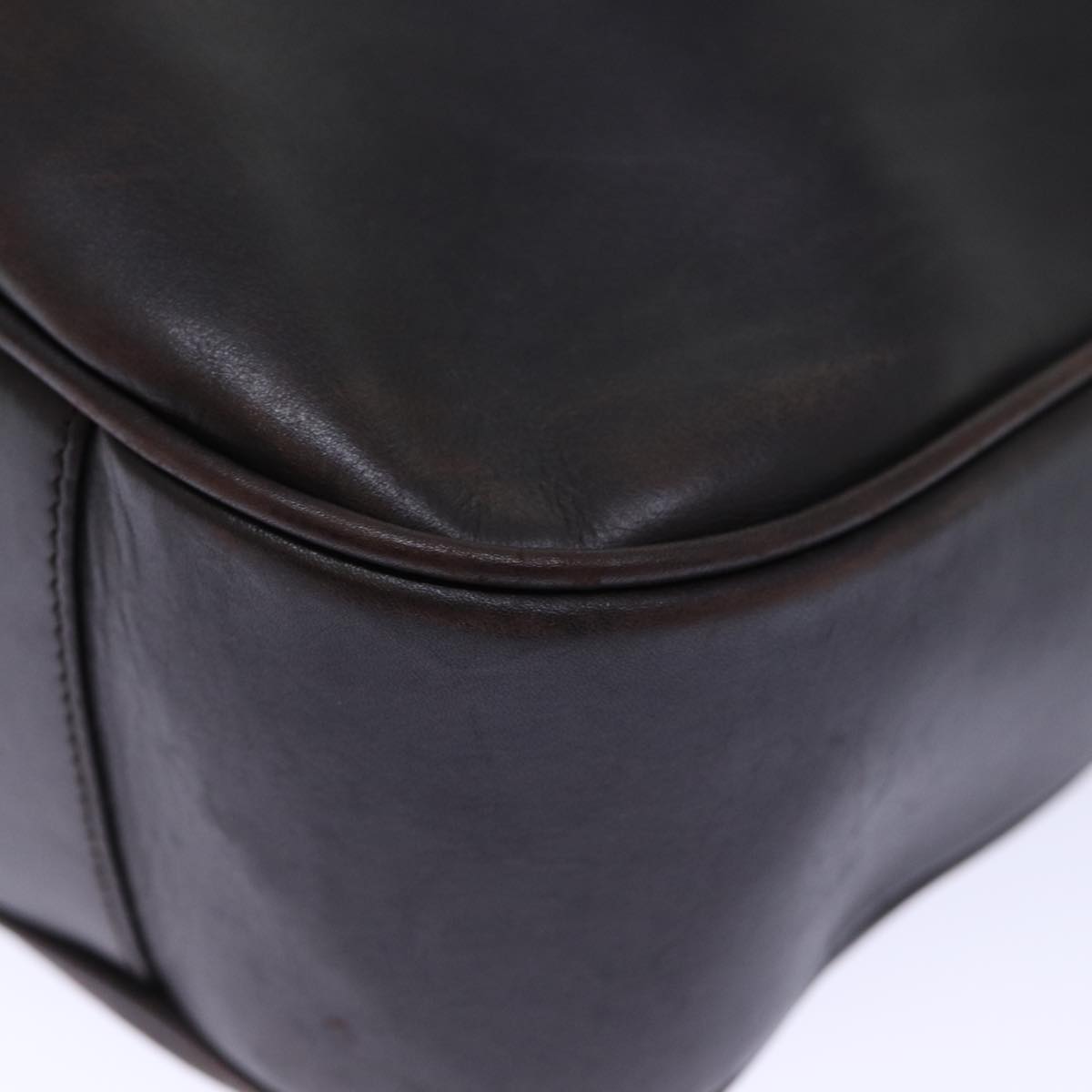 GUCCI Bamboo Hand Bag Leather 2way Brown 0011577 72734