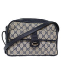 GUCCI GG Canvas Shoulder Bag PVC Navy 72758
