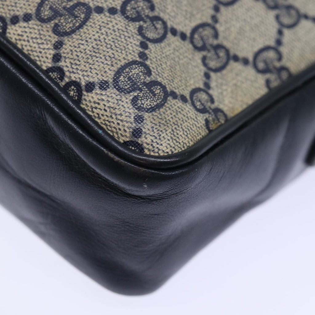 GUCCI GG Canvas Shoulder Bag PVC Navy 72758