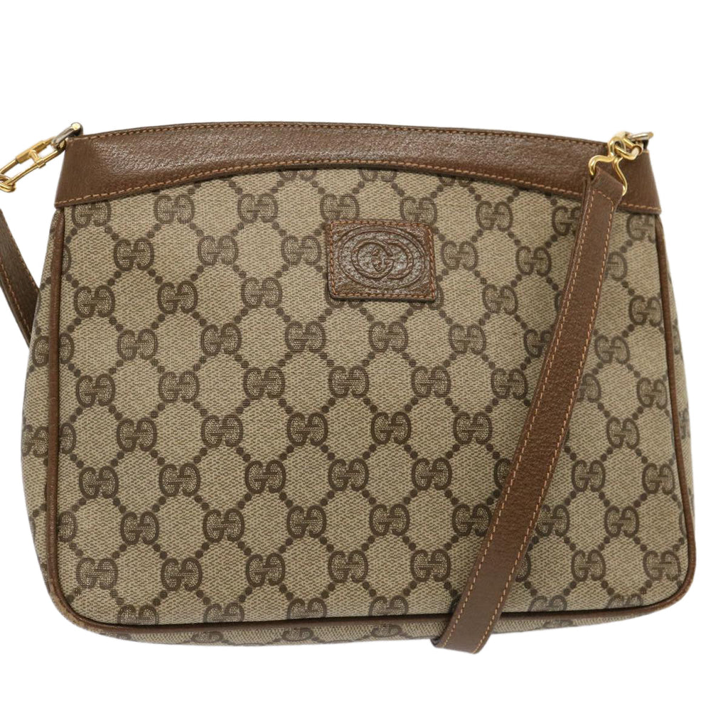 GUCCI GG Canvas Shoulder Bag PVC Beige 72759