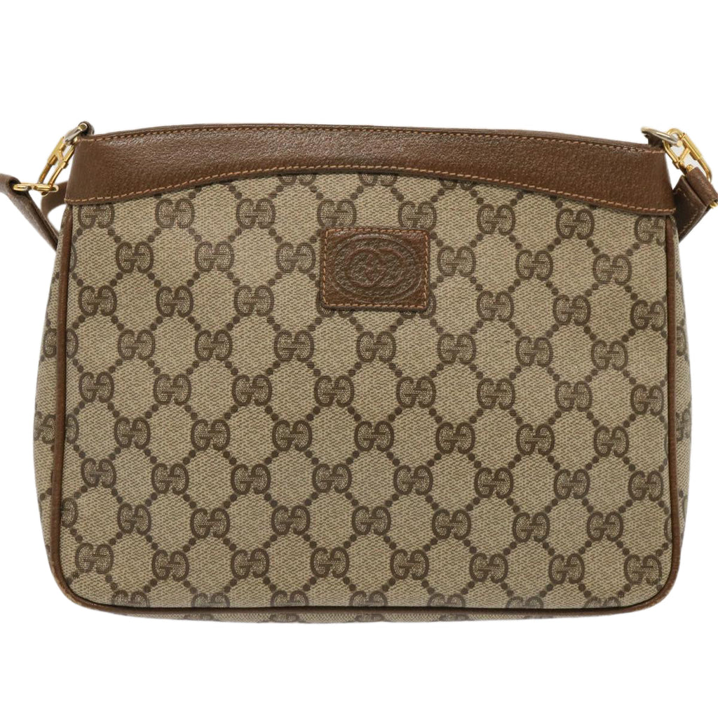 GUCCI GG Canvas Shoulder Bag PVC Beige 72759