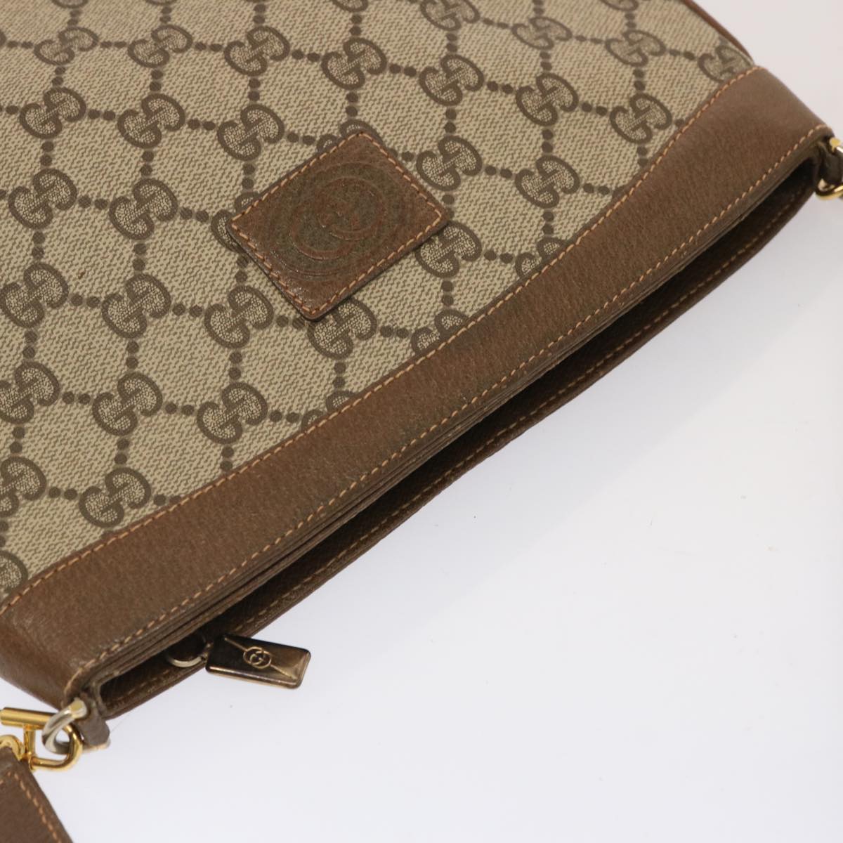 GUCCI GG Canvas Shoulder Bag PVC Beige 72759