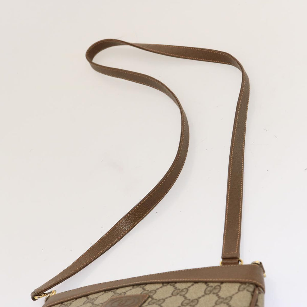 GUCCI GG Canvas Shoulder Bag PVC Beige 72759