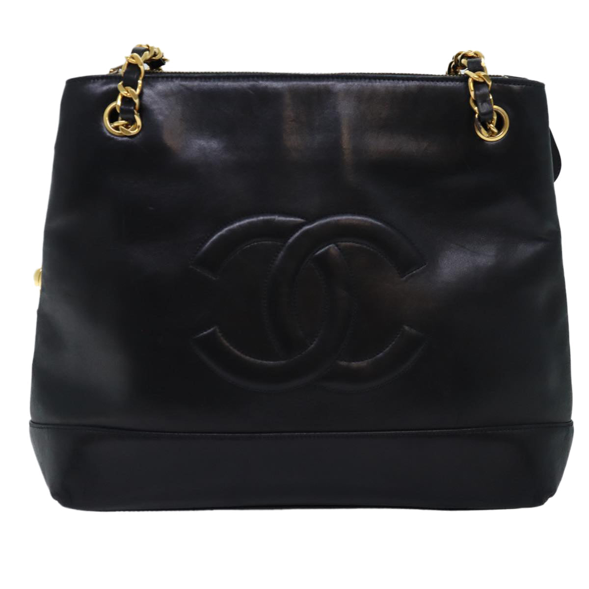 CHANEL COCO Mark Chain Shoulder Bag Lamb Skin Black CC 72768