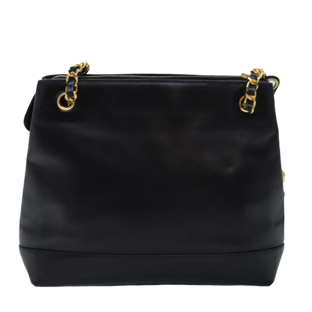 CHANEL COCO Mark Chain Shoulder Bag Lamb Skin Black CC 72768