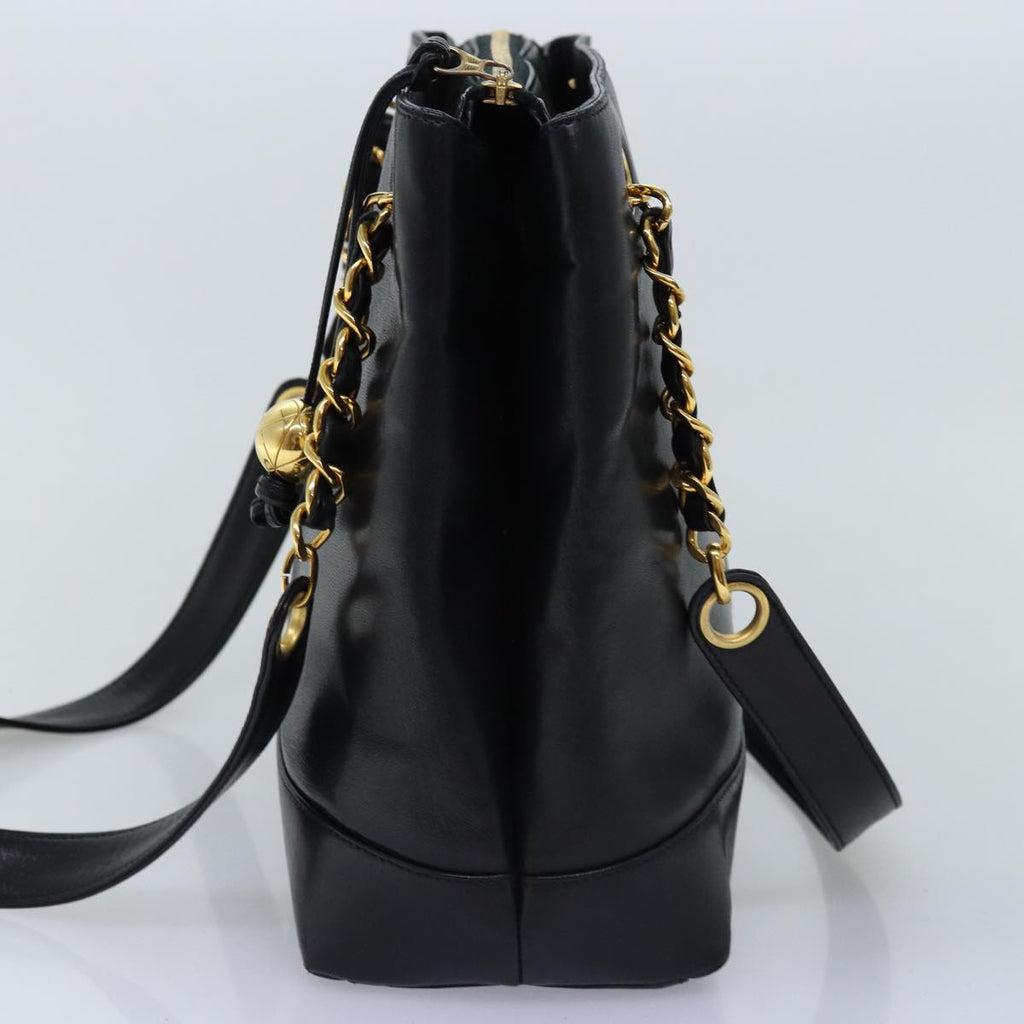 CHANEL COCO Mark Chain Shoulder Bag Lamb Skin Black CC 72768