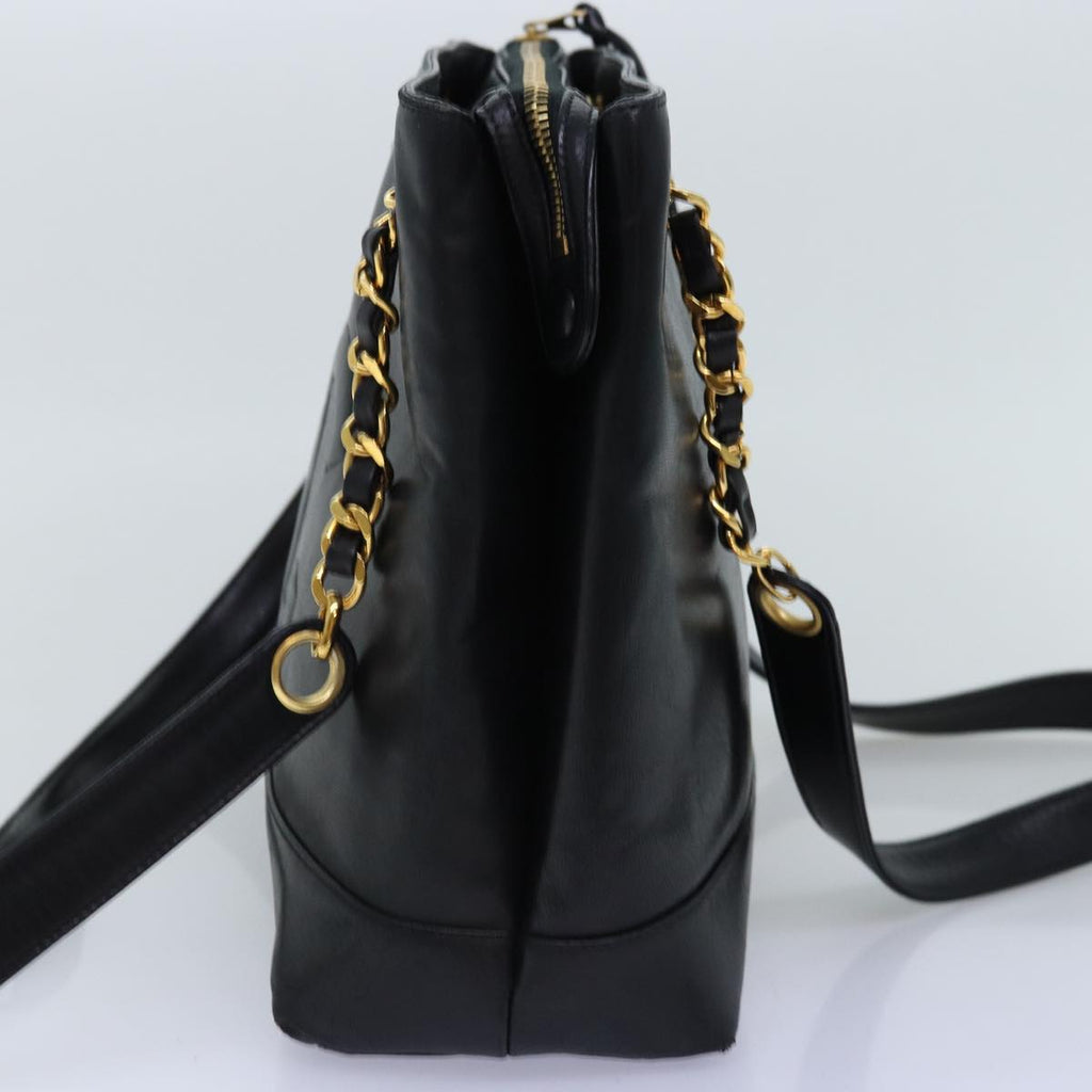 CHANEL COCO Mark Chain Shoulder Bag Lamb Skin Black CC 72768