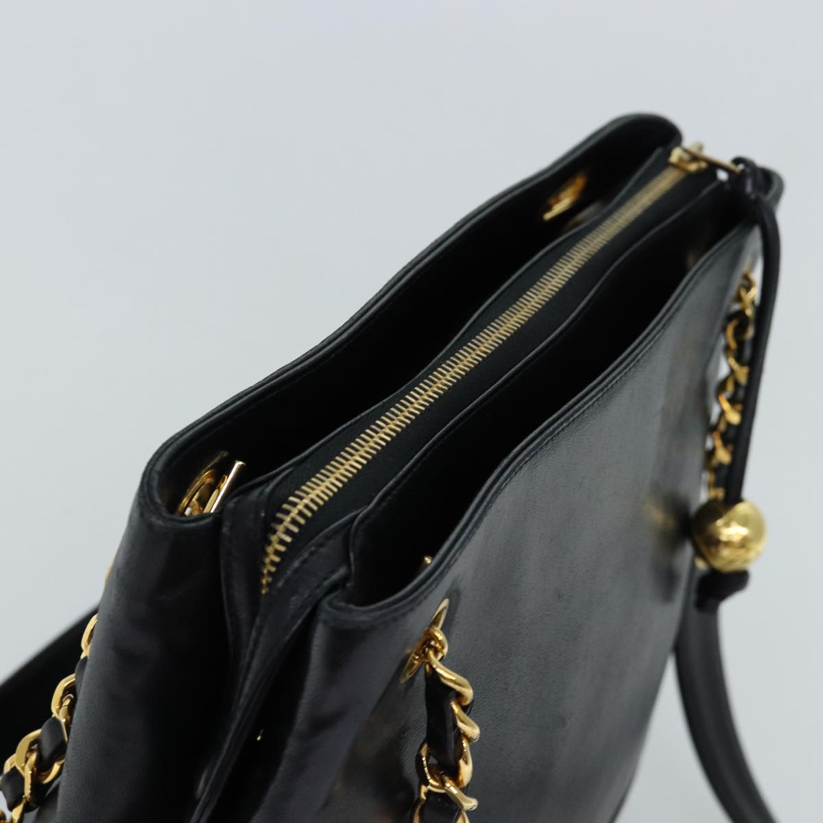 CHANEL COCO Mark Chain Shoulder Bag Lamb Skin Black CC 72768