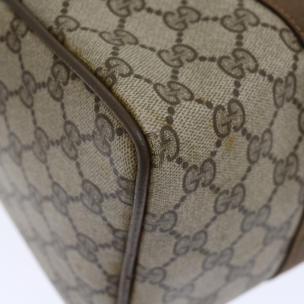 GUCCI GG Canvas Web Sherry Line Boston Bag PVC Beige Green Red 72785