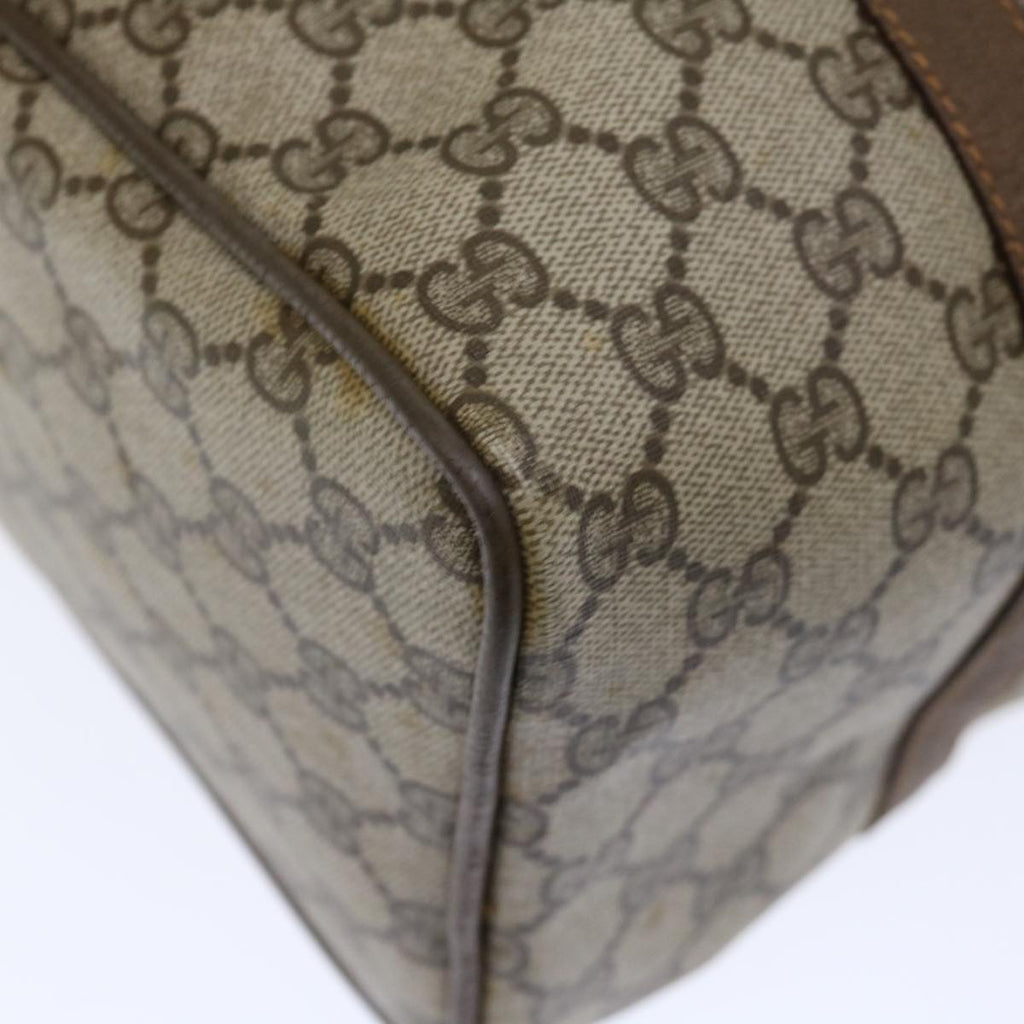 GUCCI GG Canvas Web Sherry Line Boston Bag PVC Beige Green Red 72785