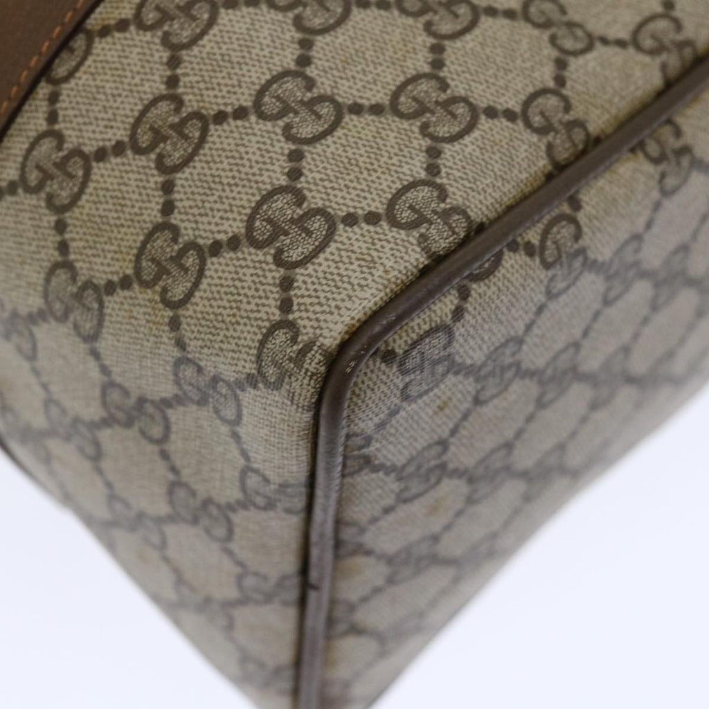 GUCCI GG Canvas Web Sherry Line Boston Bag PVC Beige Green Red 72785