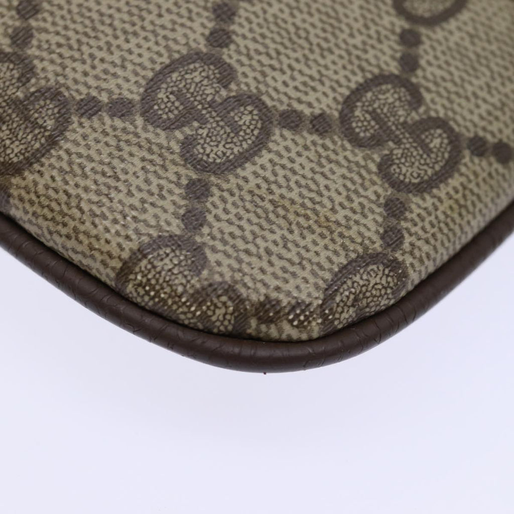 GUCCI GG Canvas Web Sherry Line Shoulder Bag PVC Beige Green Red 72786