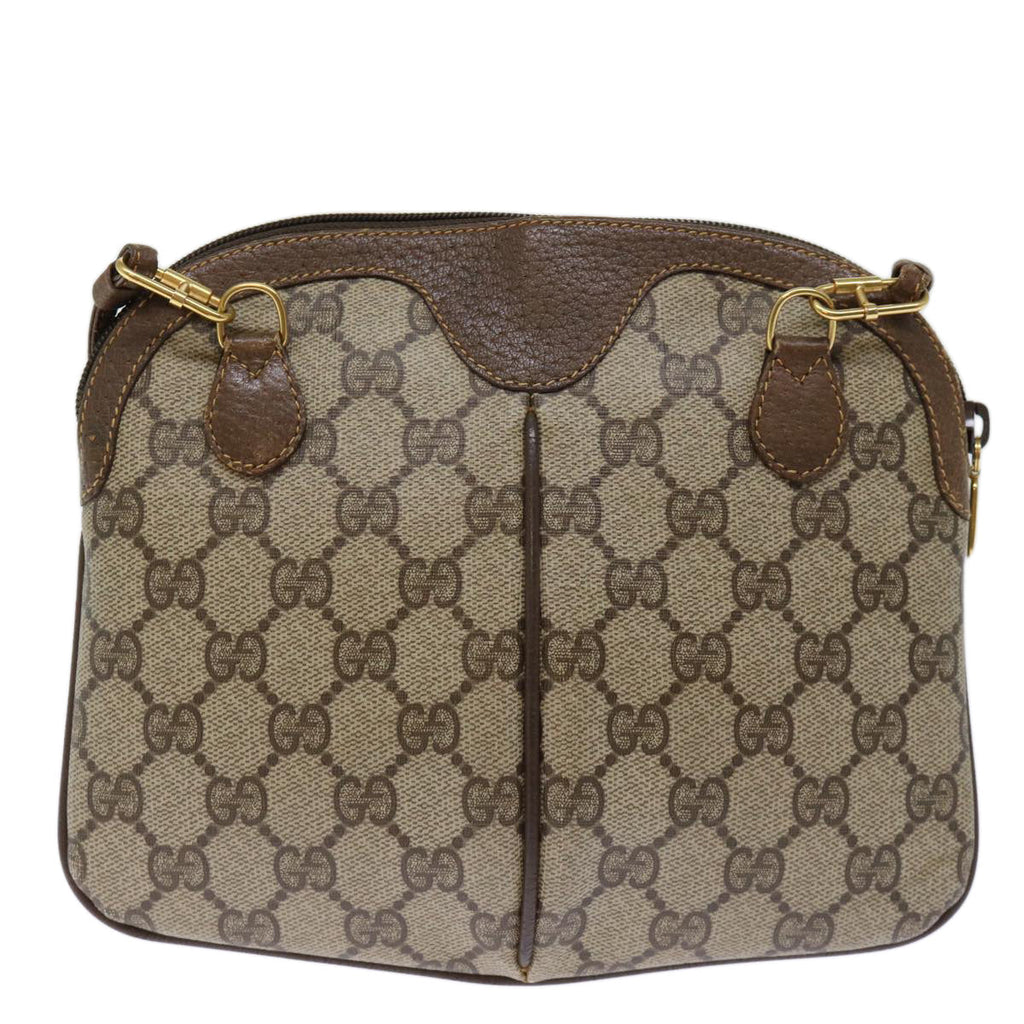 GUCCI GG Canvas Web Sherry Line Shoulder Bag PVC Beige Green Red 72786