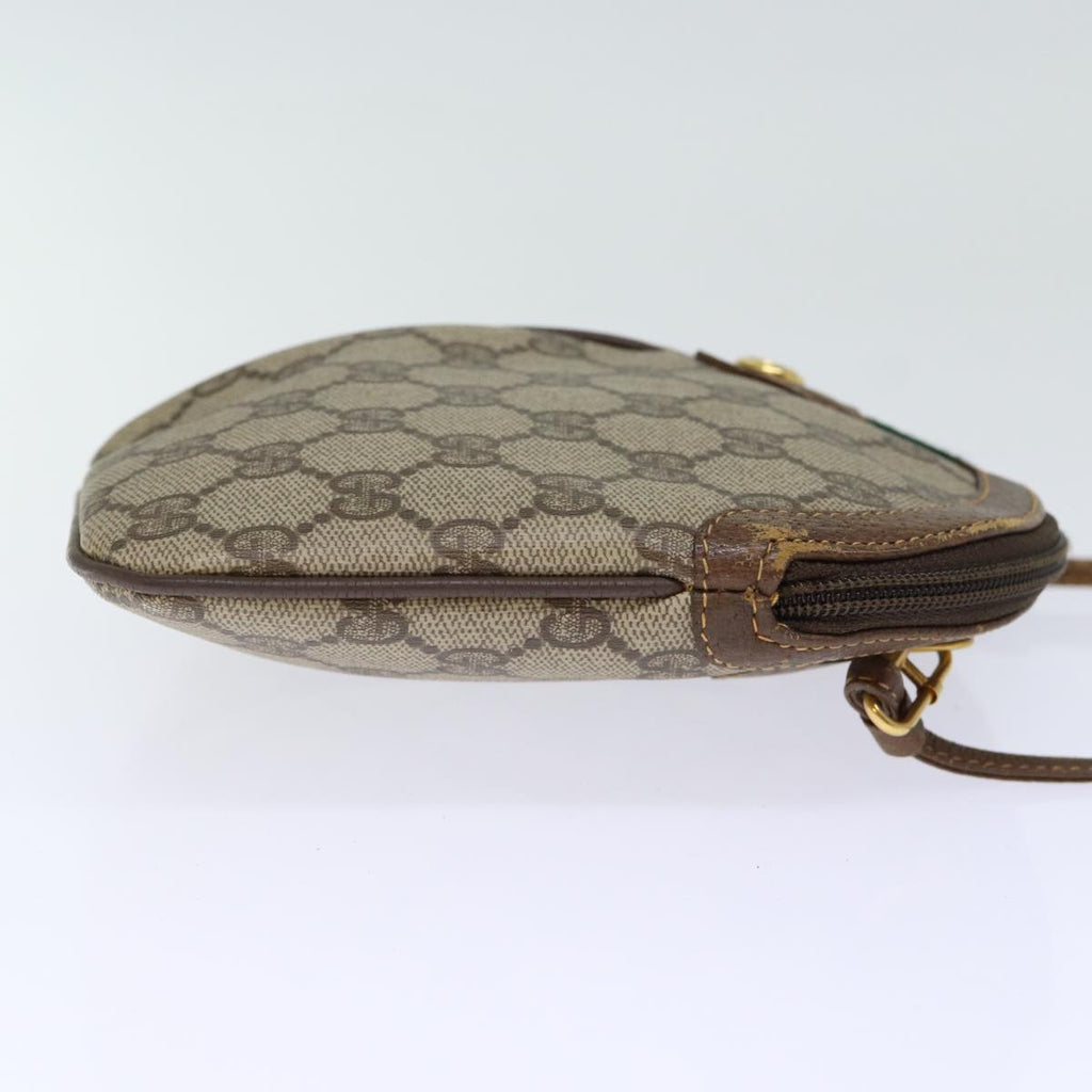 GUCCI GG Canvas Web Sherry Line Shoulder Bag PVC Beige Green Red 72786