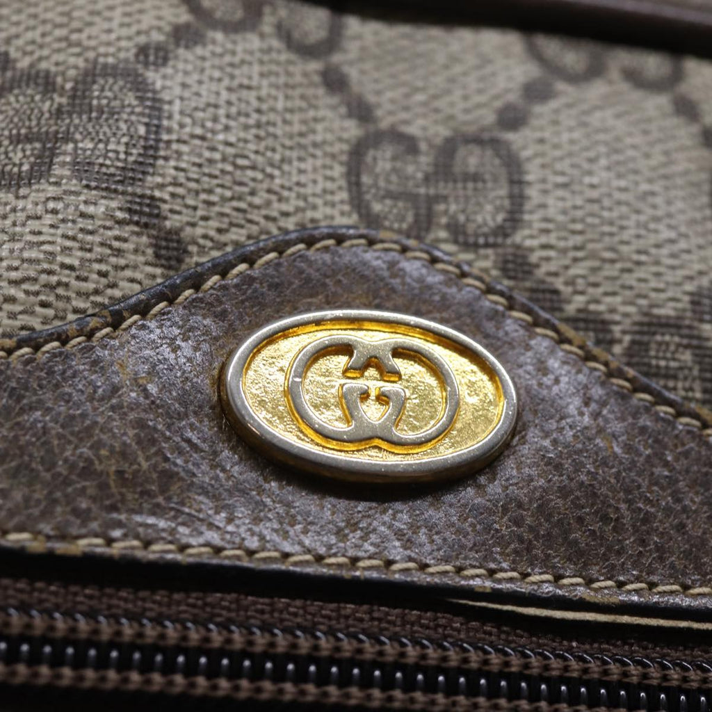GUCCI GG Canvas Web Sherry Line Shoulder Bag PVC Beige Green Red 72787