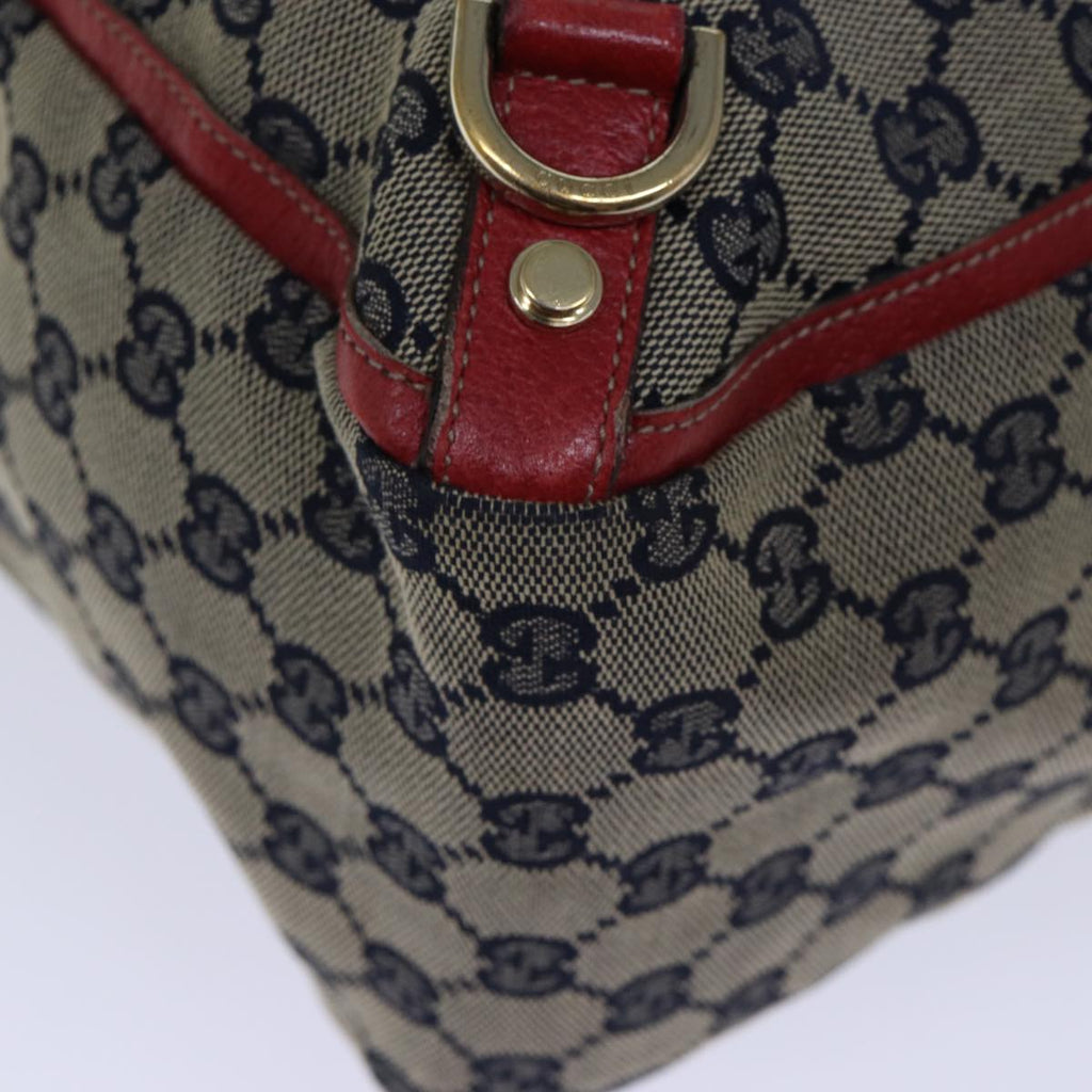 GUCCI GG Canvas Abbey Tote Bag Navy Red 72790