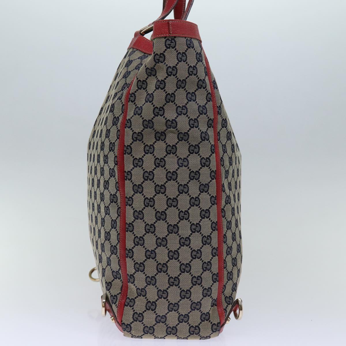 GUCCI GG Canvas Abbey Tote Bag Navy Red 72790