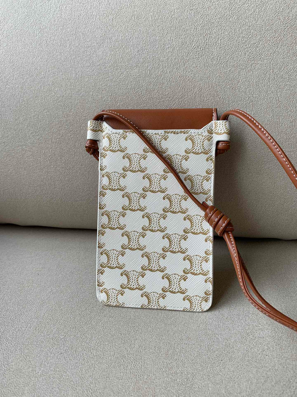 GLAMI Printed Embroidered GlamIip Phone Bag White For Women 7.2in/18cmÃƒâ€šÃ‚Â 