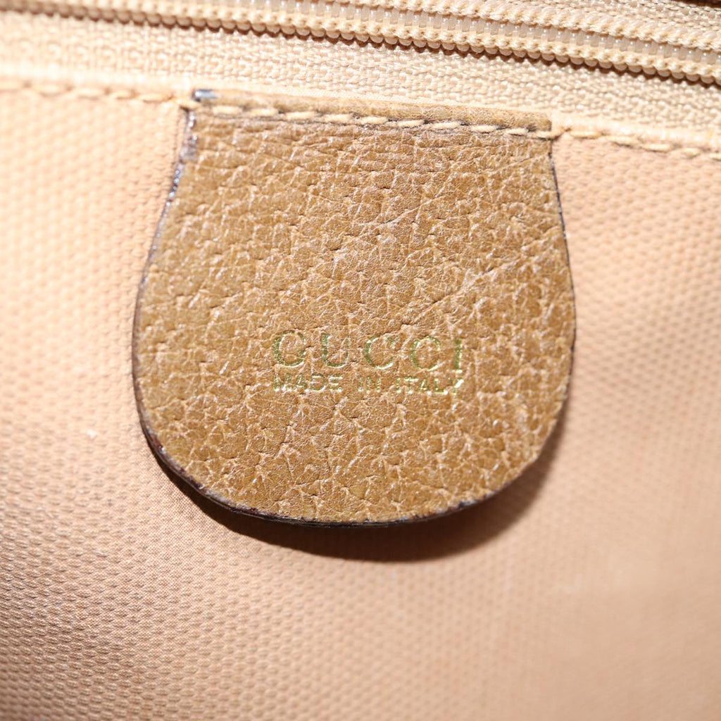 GUCCI Tote Bag Canvas Beige Brown 72800