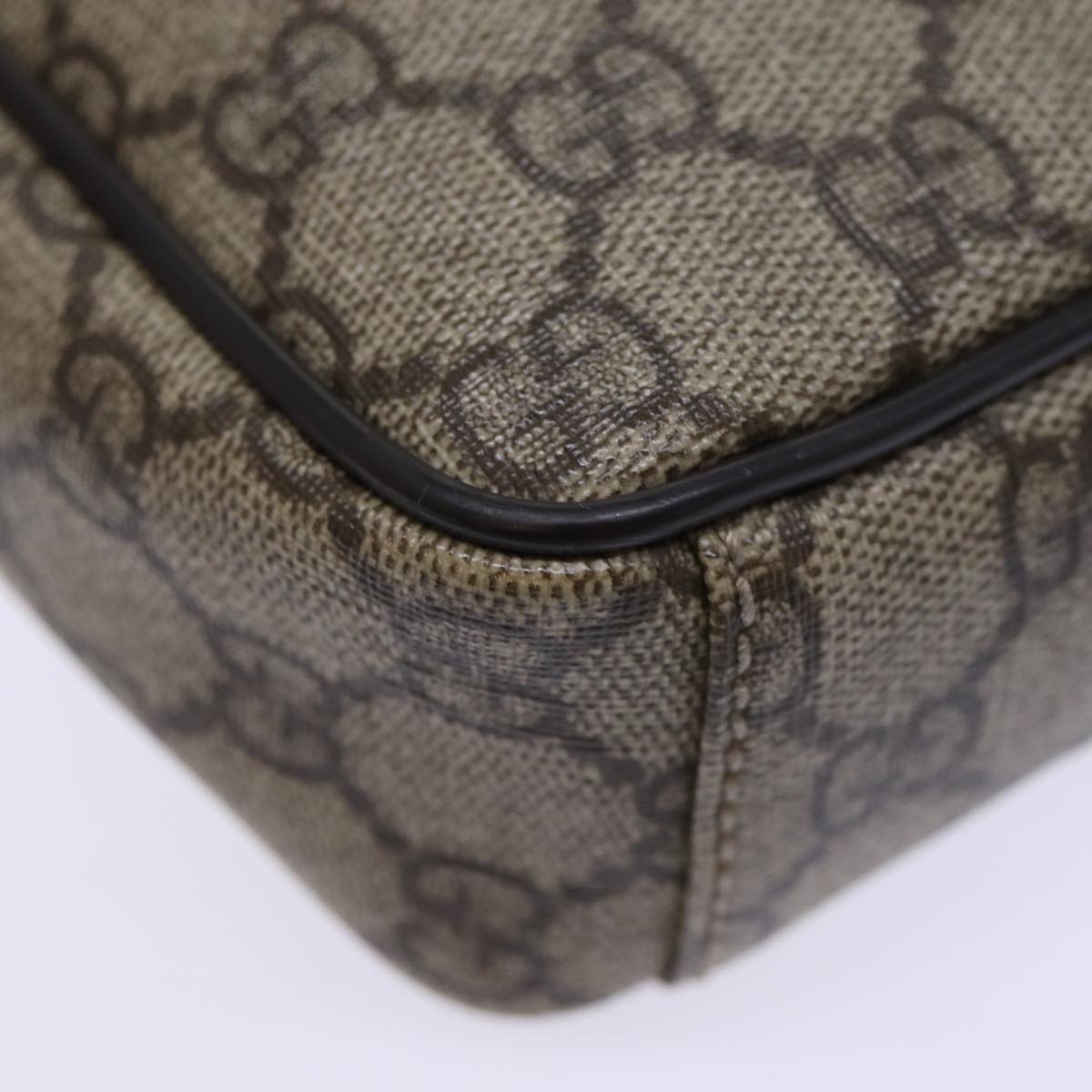 GUCCI GG Canvas Shoulder Bag PVC Beige 72811